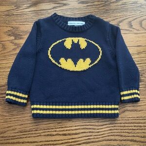 Batman Logo Gap x Junk Food Navy and Yellow Sweater